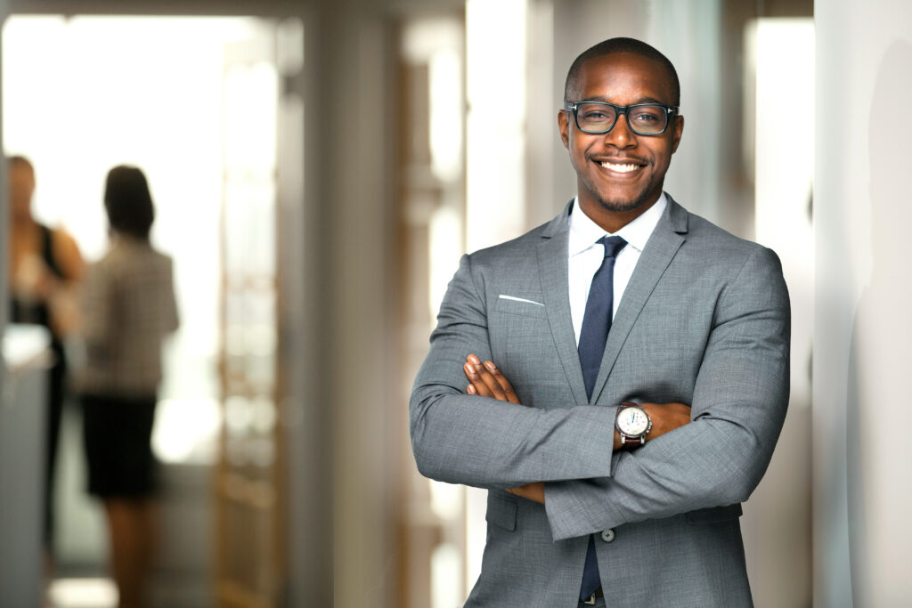 CISO standing smiling